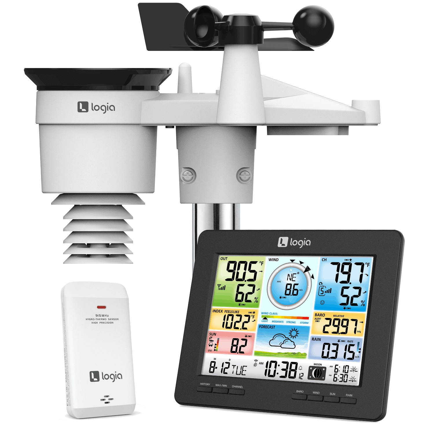 7-in-1 Wireless Weather Station with Wi-Fi® and Solar Panel