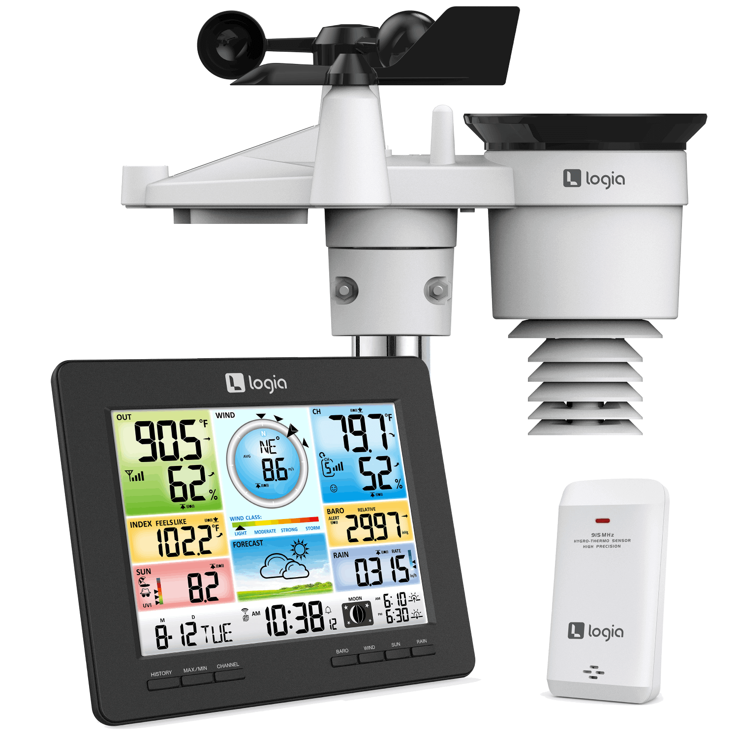 Ambient Weather 3'' Wireless Outdoor Weather Station
